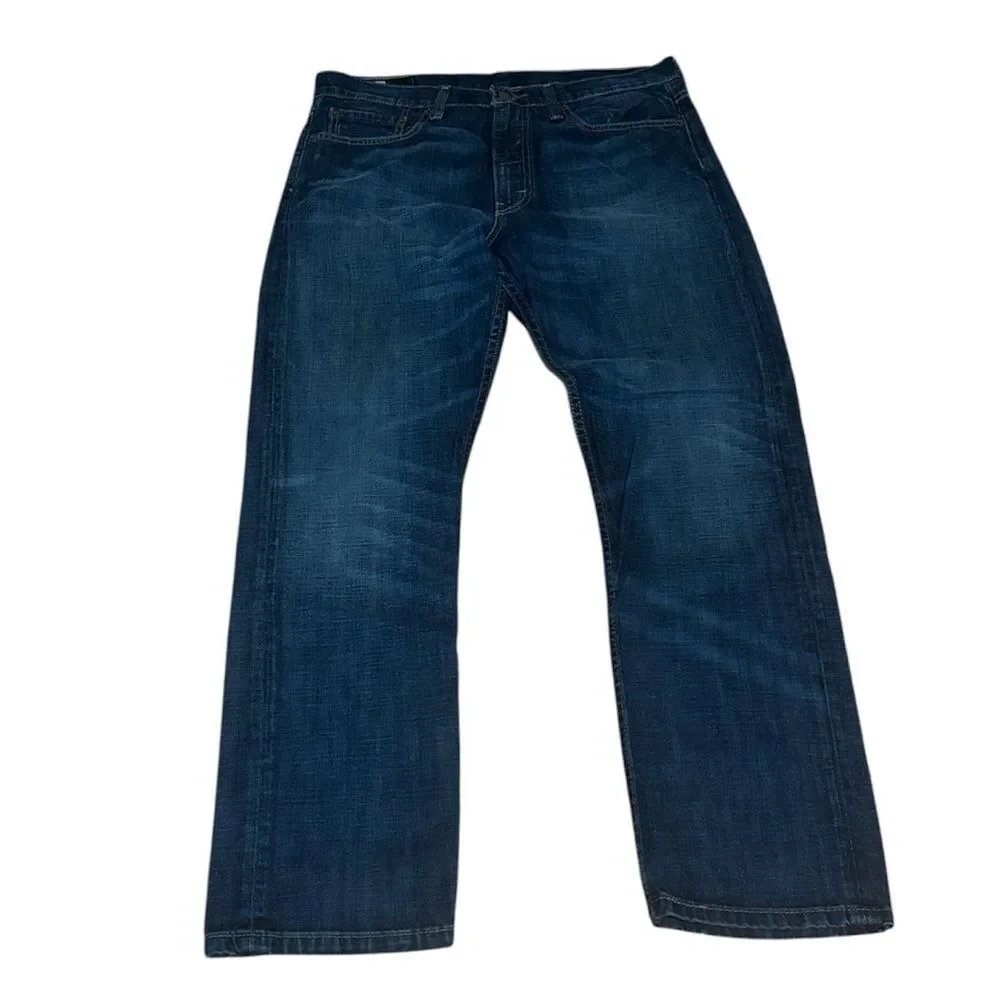 Levi’s 513 Men’s Slim Straight Cotton Blue Jeans, 34 x 30